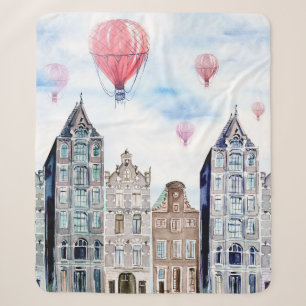 Amsterdam met heteluchtballon sherpa deken
