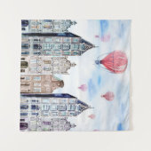 Amsterdam met heteluchtballon wandkleed (Voorkant (horizontaal))