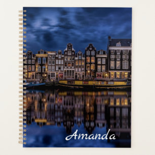 Amsterdam met Kanalen in Dusk Planner