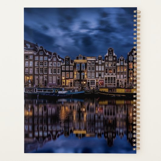 Amsterdam met Kanalen in Dusk Planner (Achterkant)