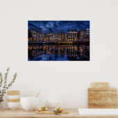 Amsterdam met Kanalen in Dusk Poster (Keuken)