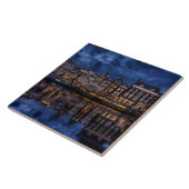 Amsterdam met Kanalen in Dusk Tegeltje (Zijkant)