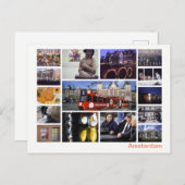 Amsterdam met meerdere afbeeldingen briefkaart (Voorkant / Achterkant)