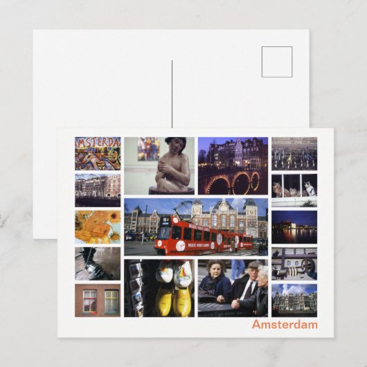 Amsterdam met meerdere afbeeldingen briefkaart (Voorkant / Achterkant)