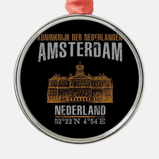Amsterdam Metalen Ornament (Voorkant)