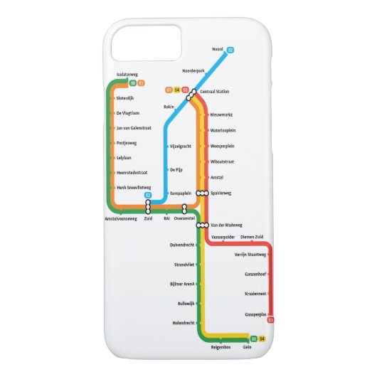 Amsterdam metro-Hoesje Case-Mate iPhone Case (Achterkant)