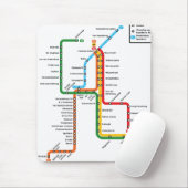 Amsterdam metro Mousepad Muismat (Met muis)
