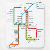 Amsterdam metro Mousepad Muismat (Voorkant)