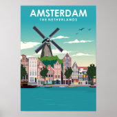 Amsterdam  Minimale reisposter Poster (Voorkant)