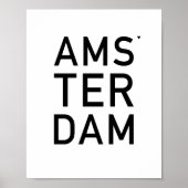 Amsterdam - minimalistic typography poster (Voorkant)