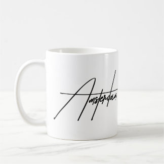Amsterdam Minimalistische Typografie Aesthetic Sou Koffiemok