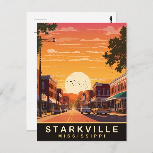 Amsterdam, Mississippi Briefkaart (Voorkant / Achterkant)