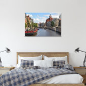 "Amsterdam Morning" Holland Canvas Wall Art (Insitu (Slaapkamer))