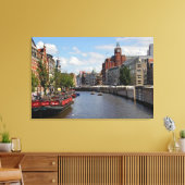 "Amsterdam Morning" Holland Canvas Wall Art Afdruk (Insitu (Woonkamer))