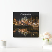 Amsterdam muurklok vierkante klok (Huis)