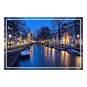 Amsterdam Nacht Wallpaper-67657 Foto Afdruk