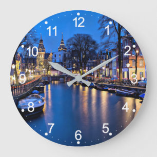 Amsterdam Nacht Wallpaper-67657 Grote Klok