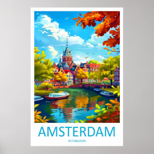 Amsterdam Nationaal Park Poster Ski Reizen 2Vintag