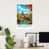 Amsterdam Nationaal Park Poster Ski Reizen 2Vintag (Thuiskantoor)