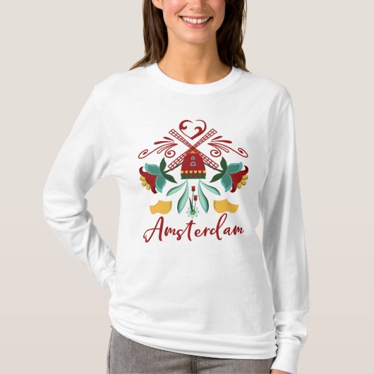 Amsterdam Nederland Abstract Holland Design T-shirt (Voorkant)