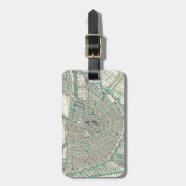 Amsterdam, Nederland · Antiek plattegrond Bagagelabel (Voorkant verticaal)