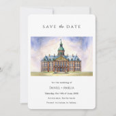 Amsterdam Nederland Aquarel Bestemming Save The Date (Voorkant)