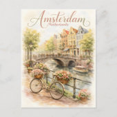 Amsterdam Nederland aquarel Briefkaart (Voorkant)