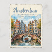Amsterdam Nederland aquarel Briefkaart (Voorkant)