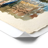 Amsterdam Nederland aquarel Poster (Hoek)