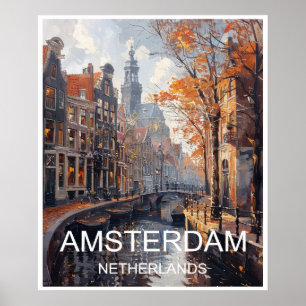 Amsterdam Nederland Art Print Reisposter