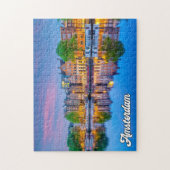 Amsterdam, Nederland, bij zonsondergang Legpuzzel (Verticaal)