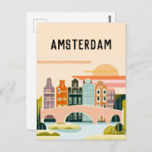 Amsterdam nederland briefkaart (Voorkant / Achterkant)