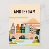 Amsterdam nederland briefkaart (Voorkant)