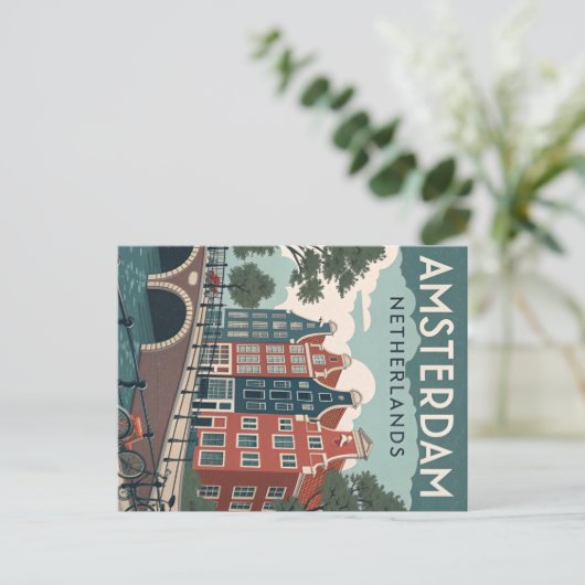 Amsterdam, NEDERLAND Briefkaart (Staand voorkant)