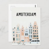 Amsterdam nederland briefkaart (Voorkant / Achterkant)