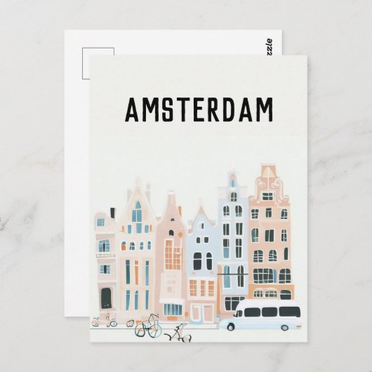 Amsterdam nederland briefkaart (Voorkant / Achterkant)