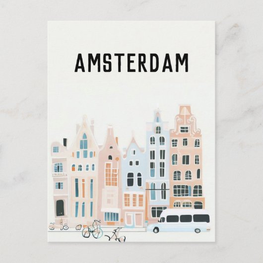 Amsterdam nederland briefkaart (Voorkant)