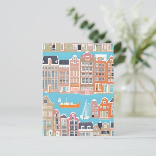 Amsterdam Nederland Briefkaart (Staand voorkant)