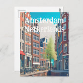 Amsterdam Nederland Briefkaart (Voorkant / Achterkant)