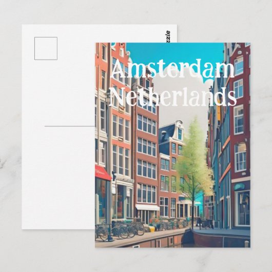 Amsterdam Nederland Briefkaart (Voorkant / Achterkant)