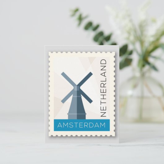 Amsterdam Nederland Briefkaart (Staand voorkant)
