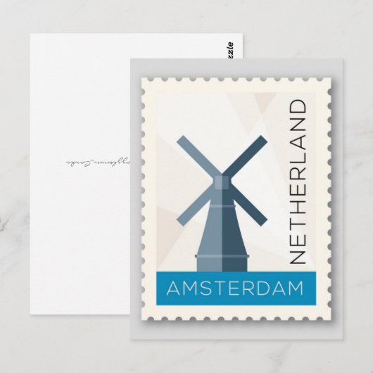 Amsterdam Nederland Briefkaart (Voorkant / Achterkant)