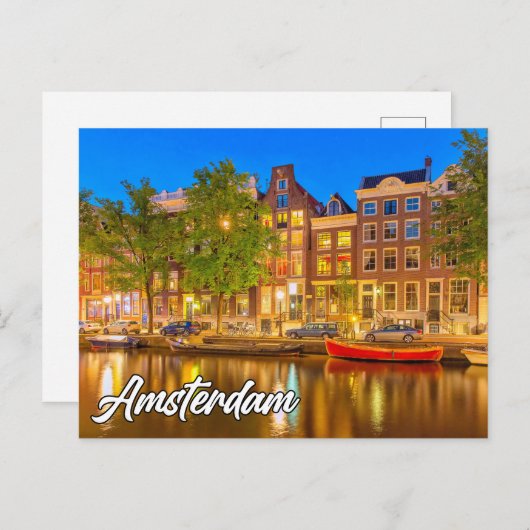 Amsterdam, Nederland Briefkaart (Voorkant / Achterkant)