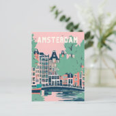 Amsterdam nederland briefkaart (Staand voorkant)