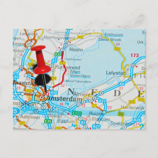 Amsterdam, Nederland Briefkaart (Voorkant)
