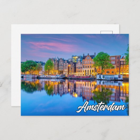 Amsterdam, Nederland Briefkaart (Voorkant / Achterkant)