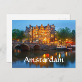 Amsterdam Nederland Briefkaart (Voorkant / Achterkant)