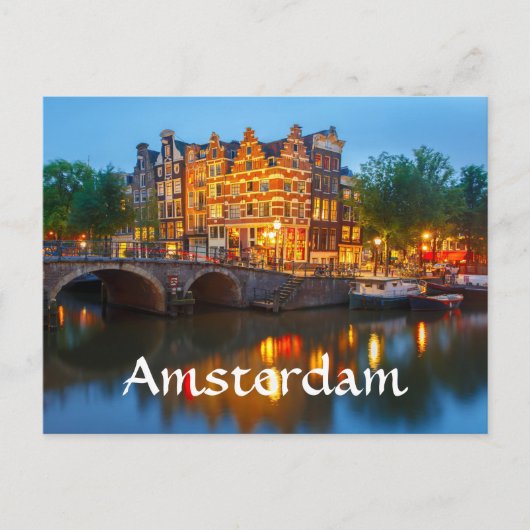 Amsterdam Nederland Briefkaart (Voorkant)