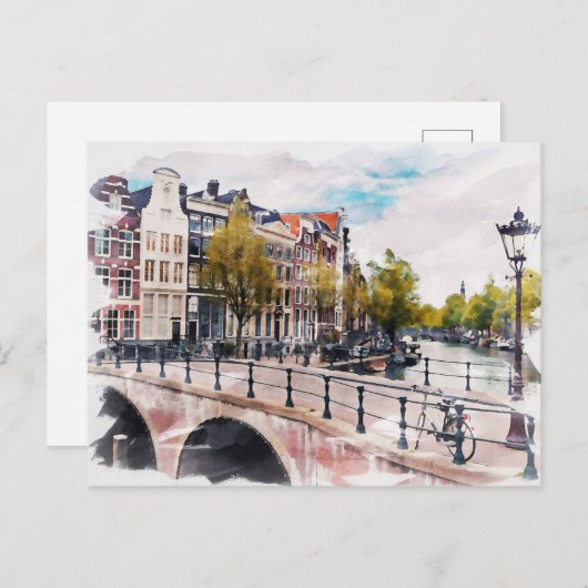 Amsterdam, Nederland Briefkaart (Voorkant / Achterkant)