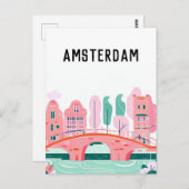 Amsterdam nederland briefkaart (Voorkant / Achterkant)